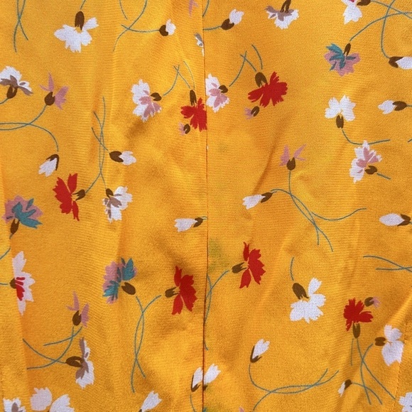 Madewell Belladona Silk Dress In Painted Carnations Boho Fall Chic Sz 12 - Picture 11 of 11